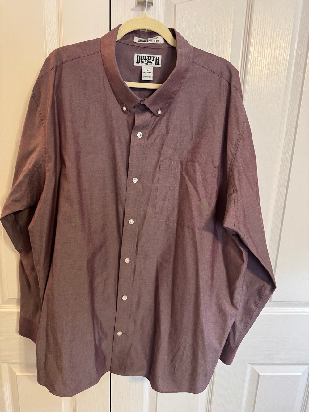 Duluth Trading Co Men's Button-Down Shirt in Maroon